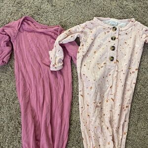 Newborn knotted night gowns bundle